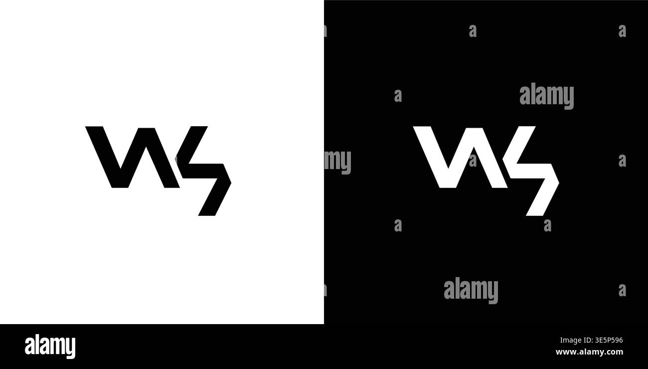 Logo Line Ws Modern and unique letter WS initials logo design Stock Vector Image ...
