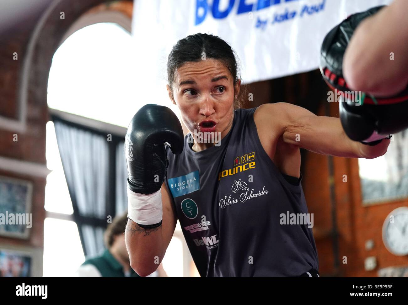 Michaela Kotaskova during a workout at All Stars Boxing Gym, London ...