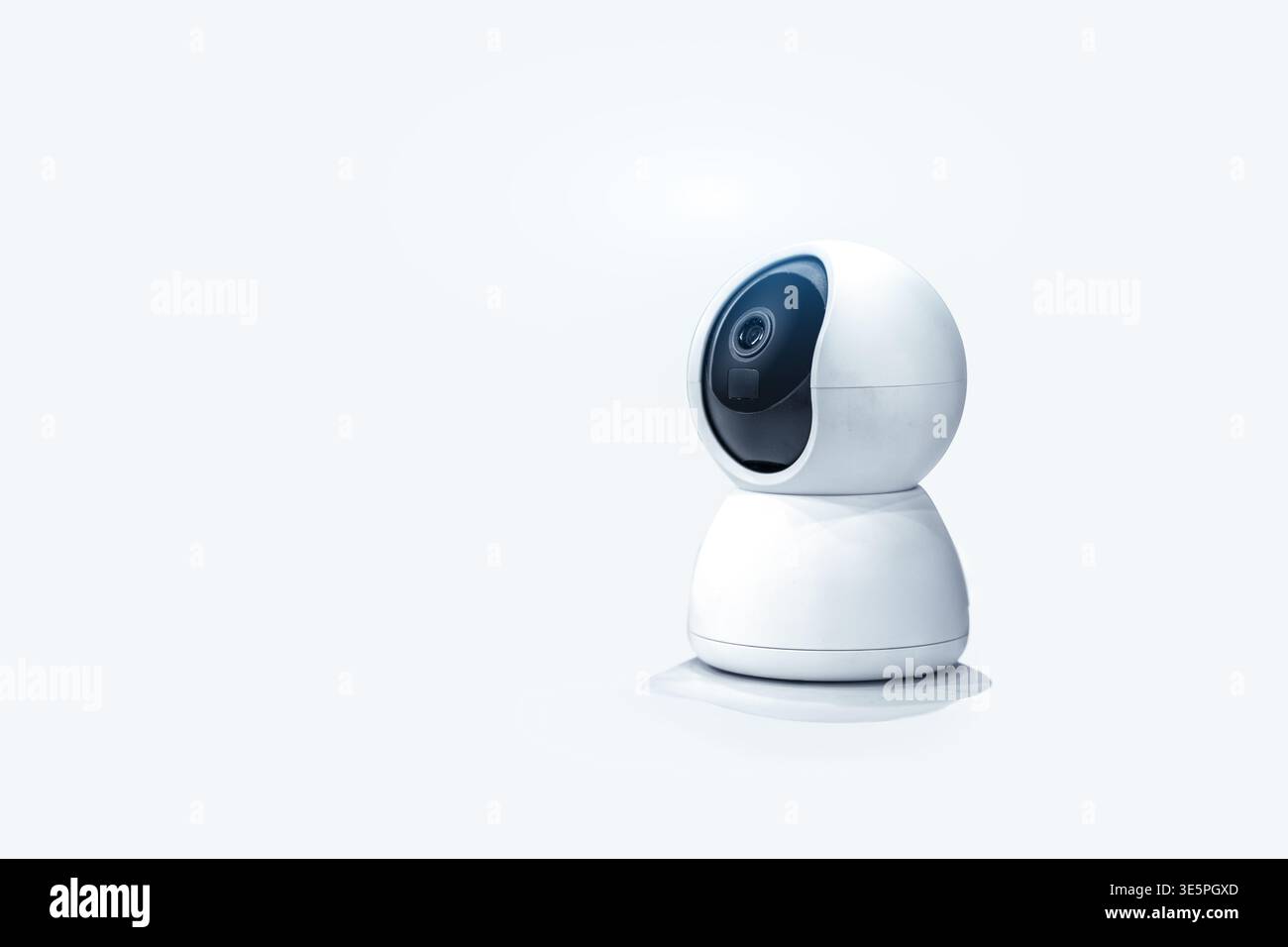Modern IP CCTV security cameras on white background. Stock Photo