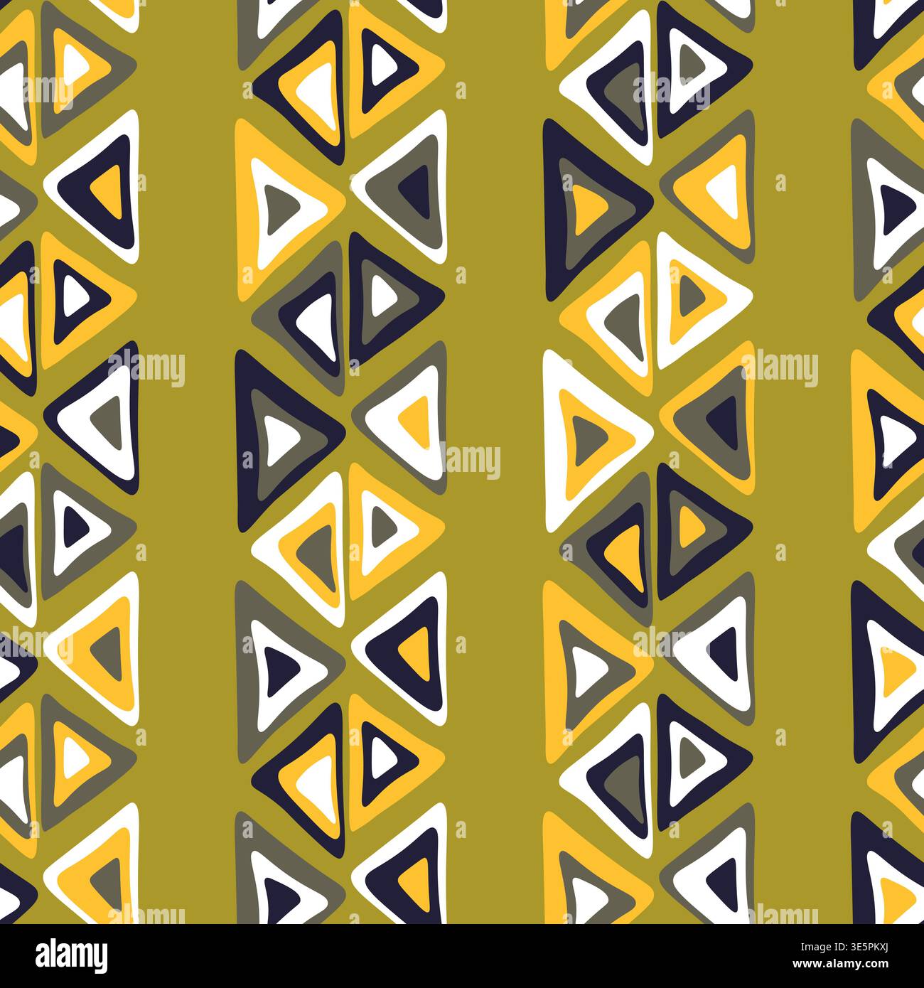 Seamless pattern with triangle decoranive art print. Polygonal rainbow mosaic background. Abstract vector illustration. Triangular graphic Simple Stock Vector