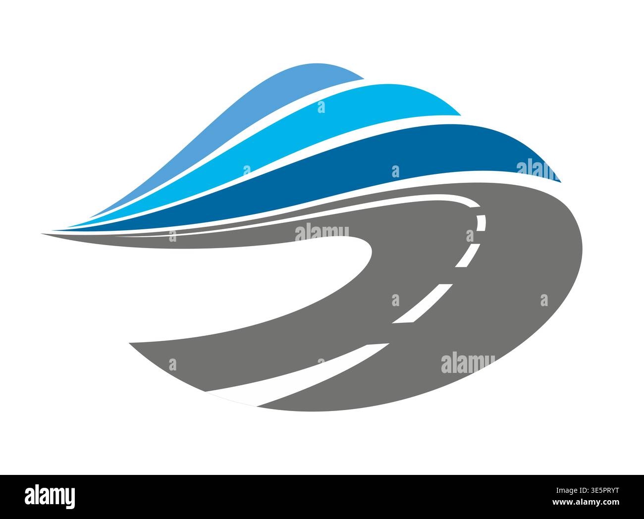 Speed highway road graphic icon or sign. Asphalt road icon, speed way ...