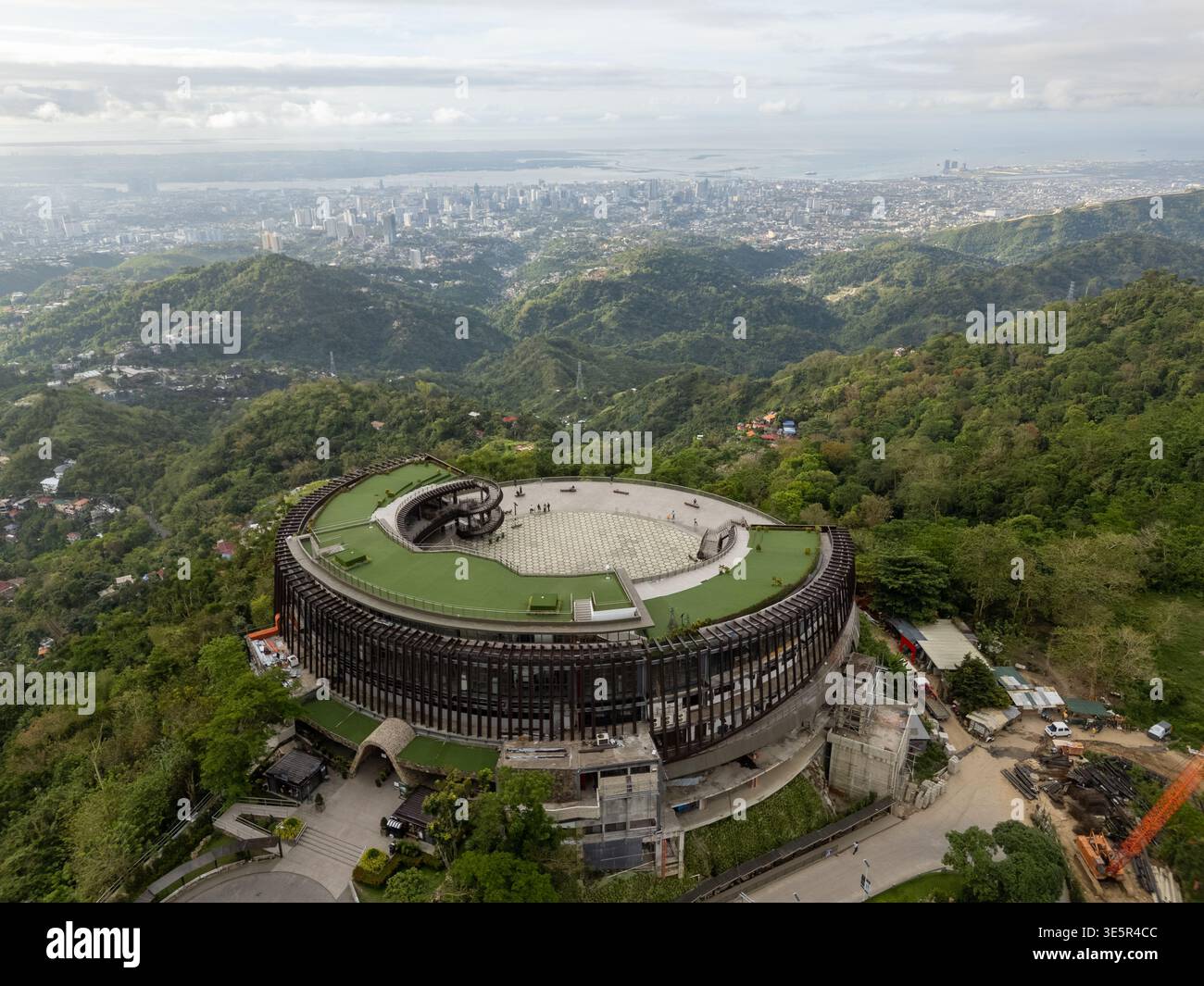 Cebu City, Philippines – April 7, 2025: An aerial view shows visitors ...