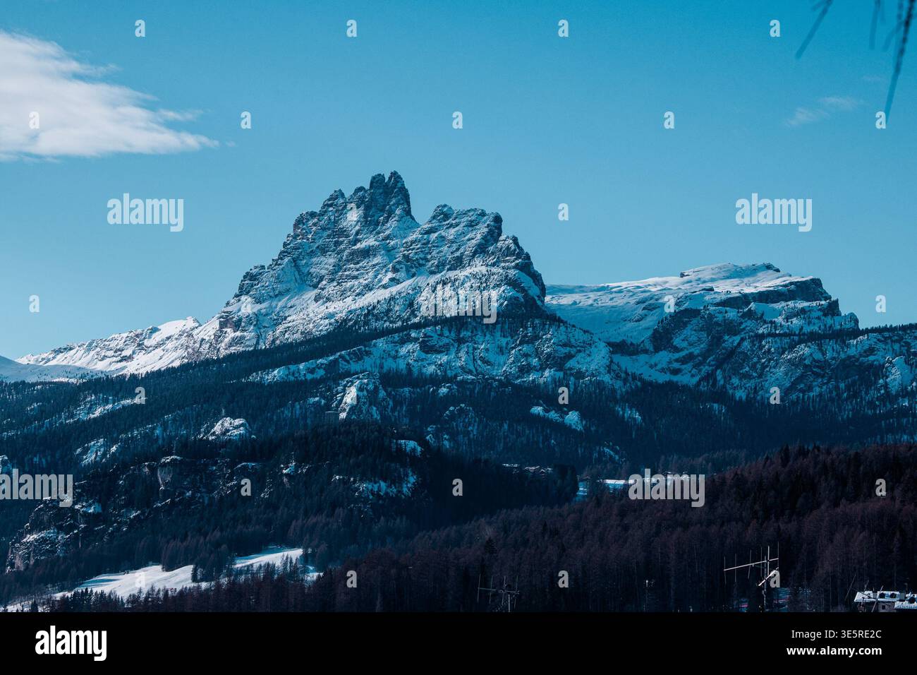 Defibne Ridge majestic Sorapiss massif and the Antelao peak towering over the Ampezzo ...