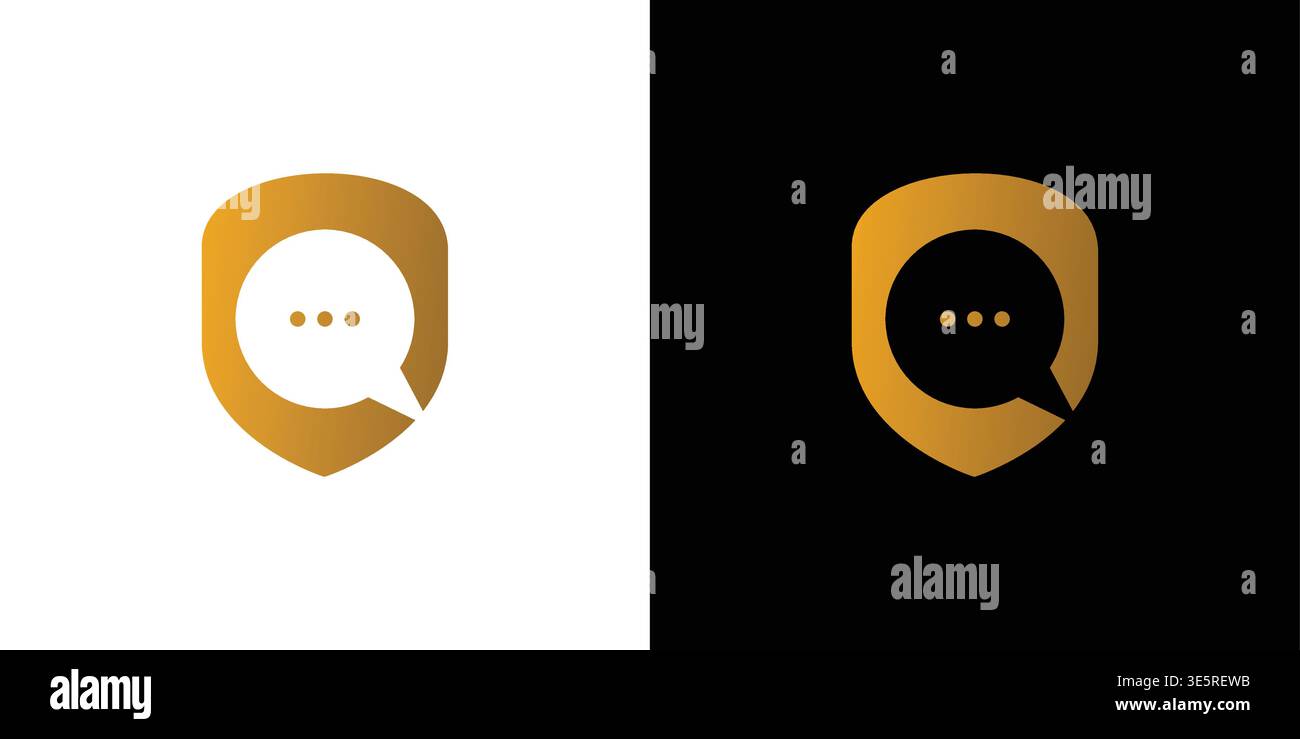 unique and modern talk guarantee logo design Stock Vector