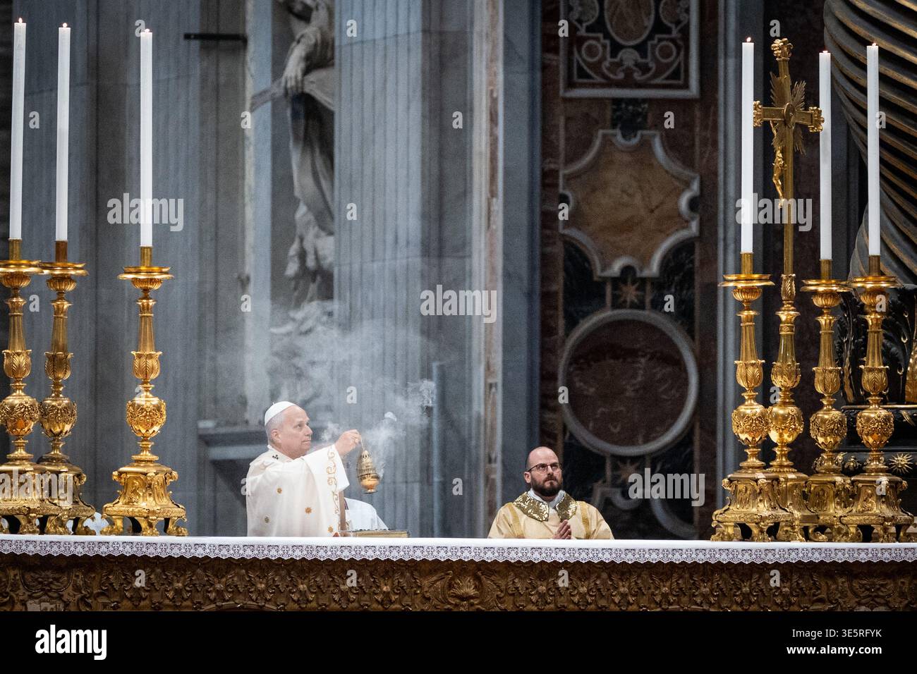 Pope Leo XIV celebrates the Chrism Mass for Holy Thursday in St. Peter ...