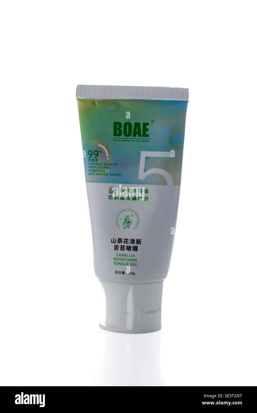 April 2, 2026, Tbilisi, Georgia Tube of BOAE Camellia refreshing