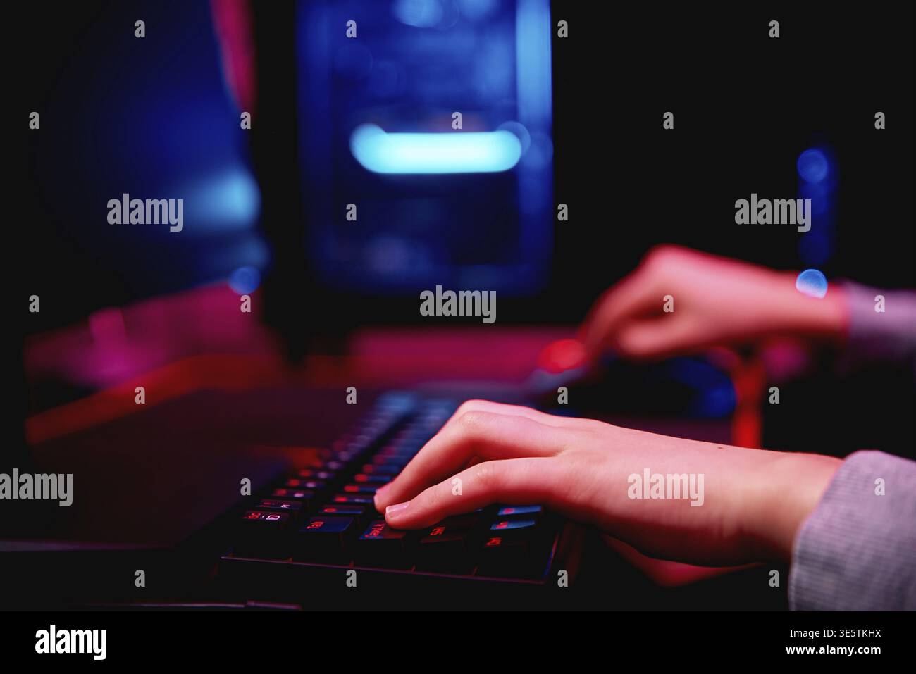 Arbeitsplatz fuer E-Sport-Spiele Stock Photo