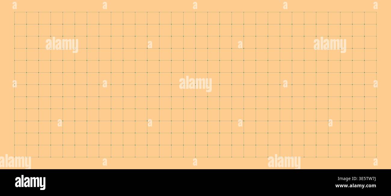 Technical drawing sheet rounded cell geometry, margin layout blueprint style. Smooth junction structure for planning pages diagrams UI wireframes education notebooks digital technology visuals.  Stock Vector
