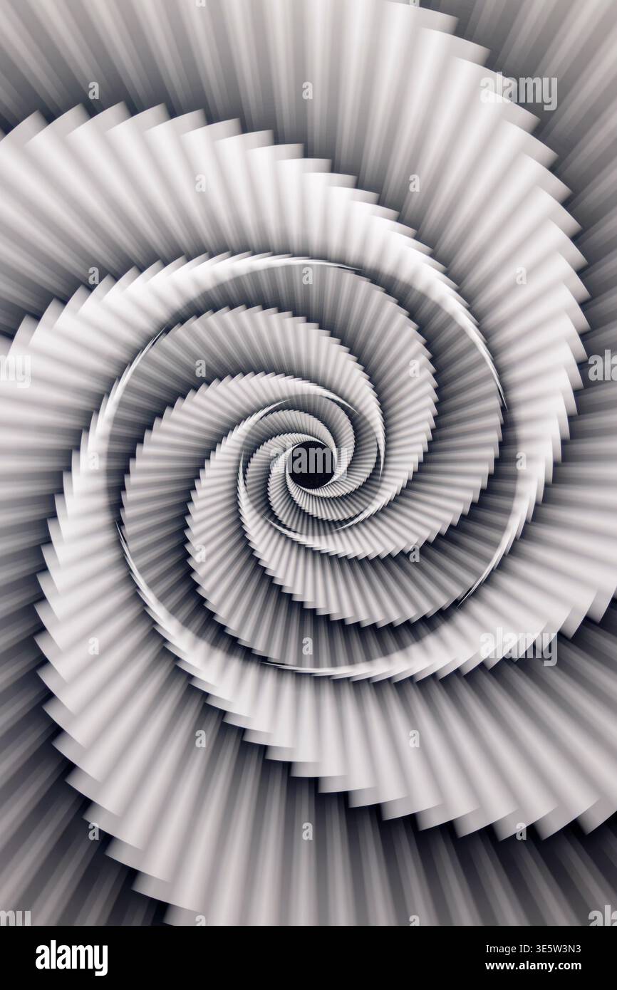 Swirling moire effect Stock Photo