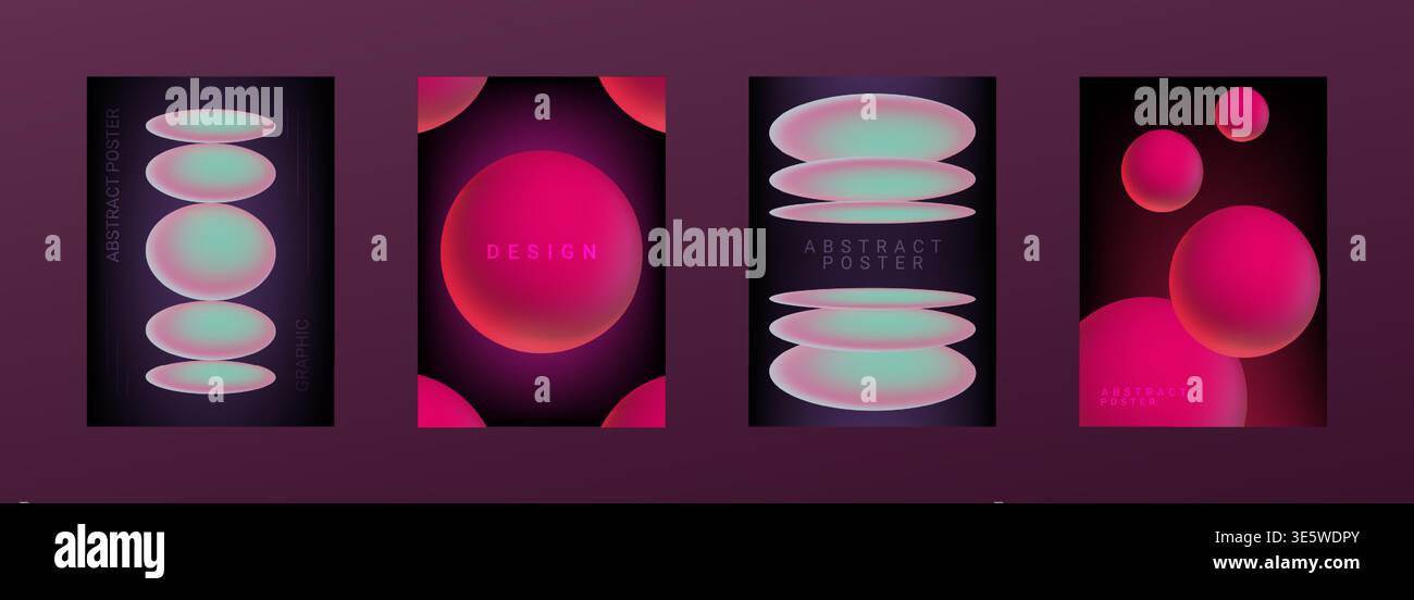 Abstract background gradient for poster tech shape and circle technology post. Design pattern pink for blue conference abstract and template vector Stock Vector