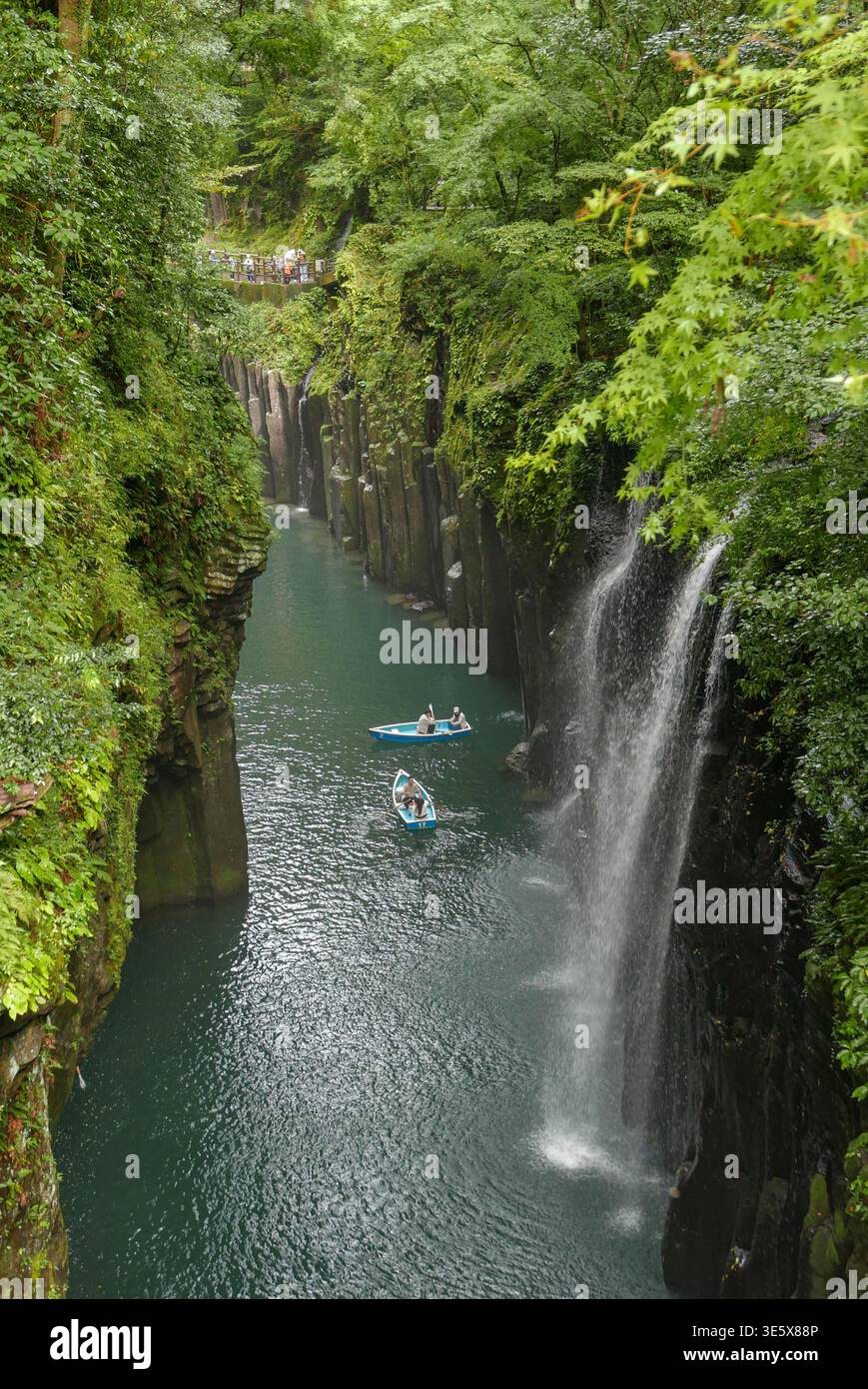Japan, Kyushu Island: the basalt columns of the Takachiho Gorges were ...