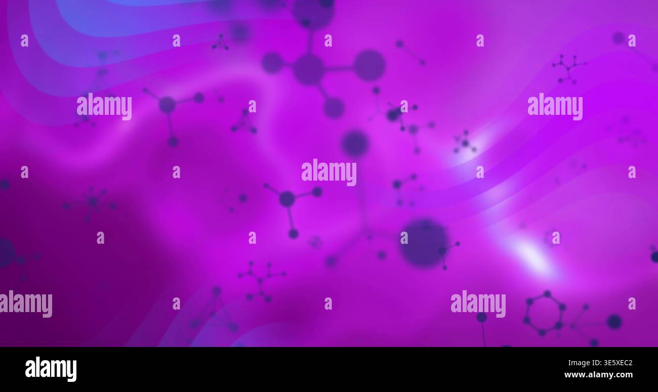 Displaying centered abstract molecular pattern filling digital art ...