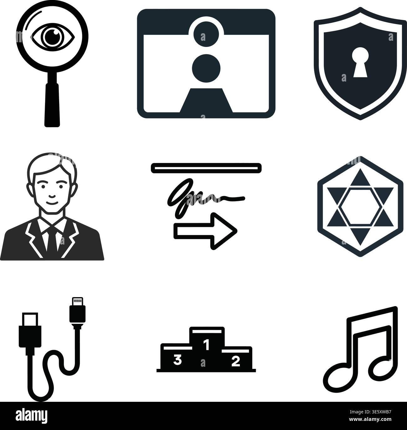 Social Media and Communication Icons Stock Vector