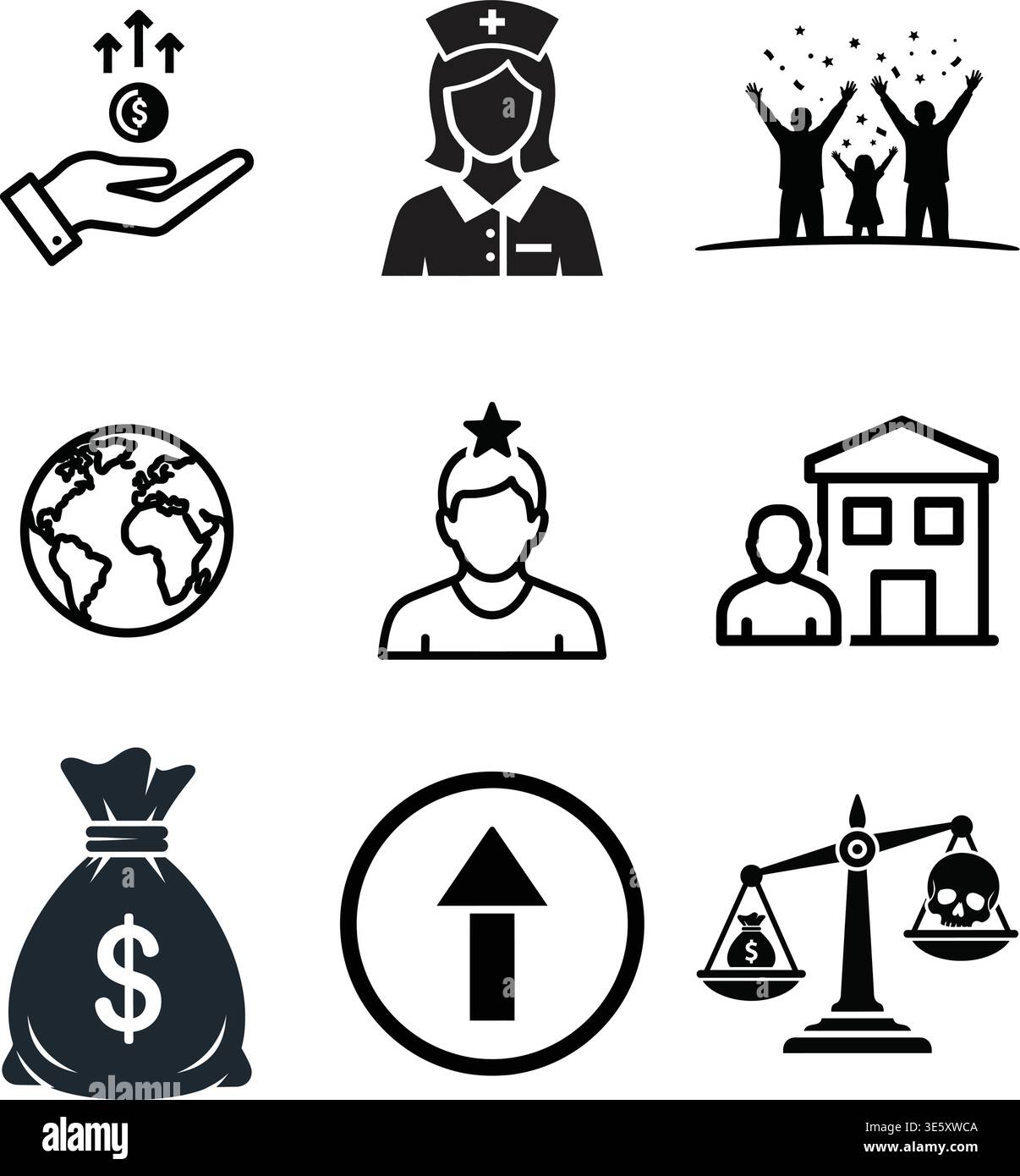 Tech and User Interface Symbols Stock Vector
