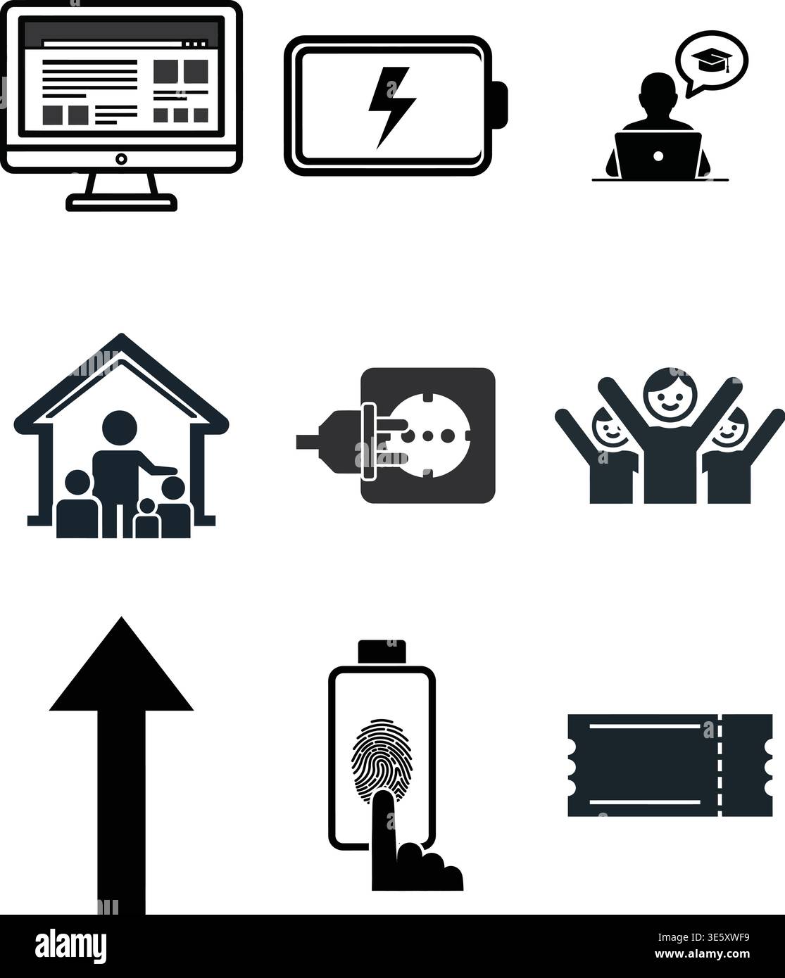 Educational Technology and Interaction Stock Vector
