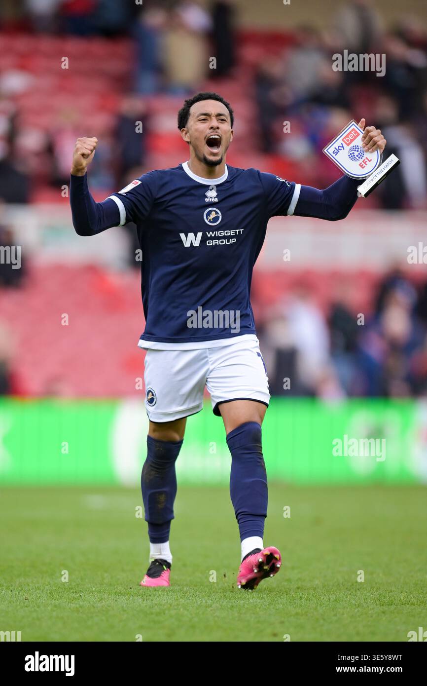 Femi Azeez of Millwall FC during the Sky Bet Championship match between ...