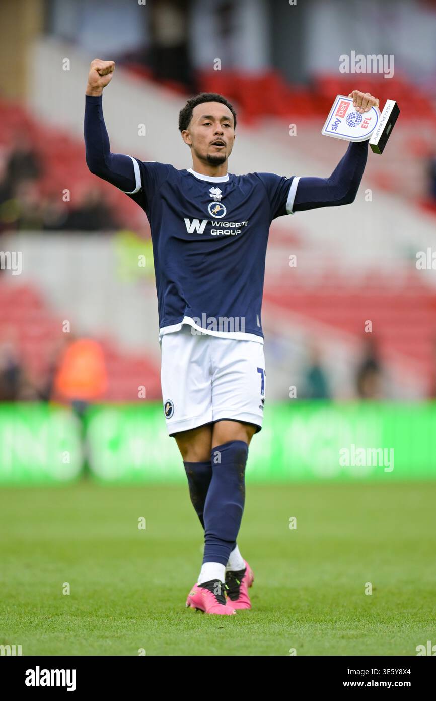 Femi Azeez of Millwall FC during the Sky Bet Championship match between ...