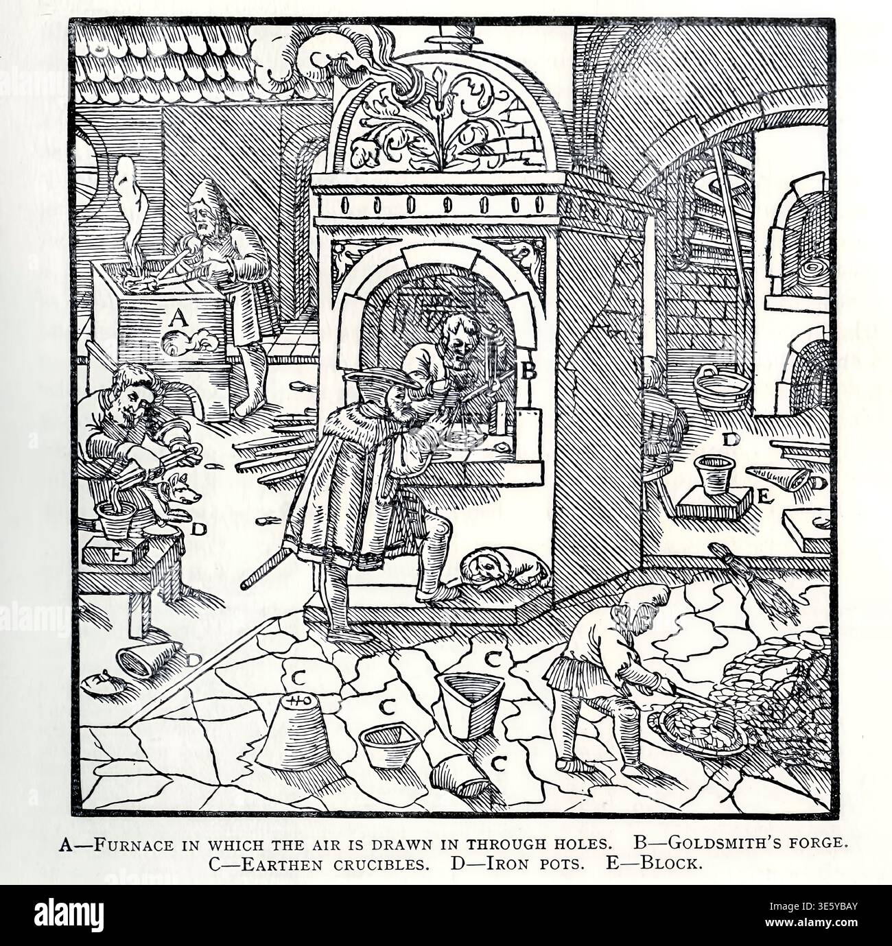 Goldsmith working illustration hi-res stock photography and images