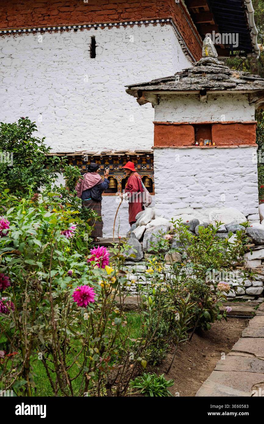 The Jowo Temple of Kyichu is one of the oldest temples in Bhutan Stock Photo
