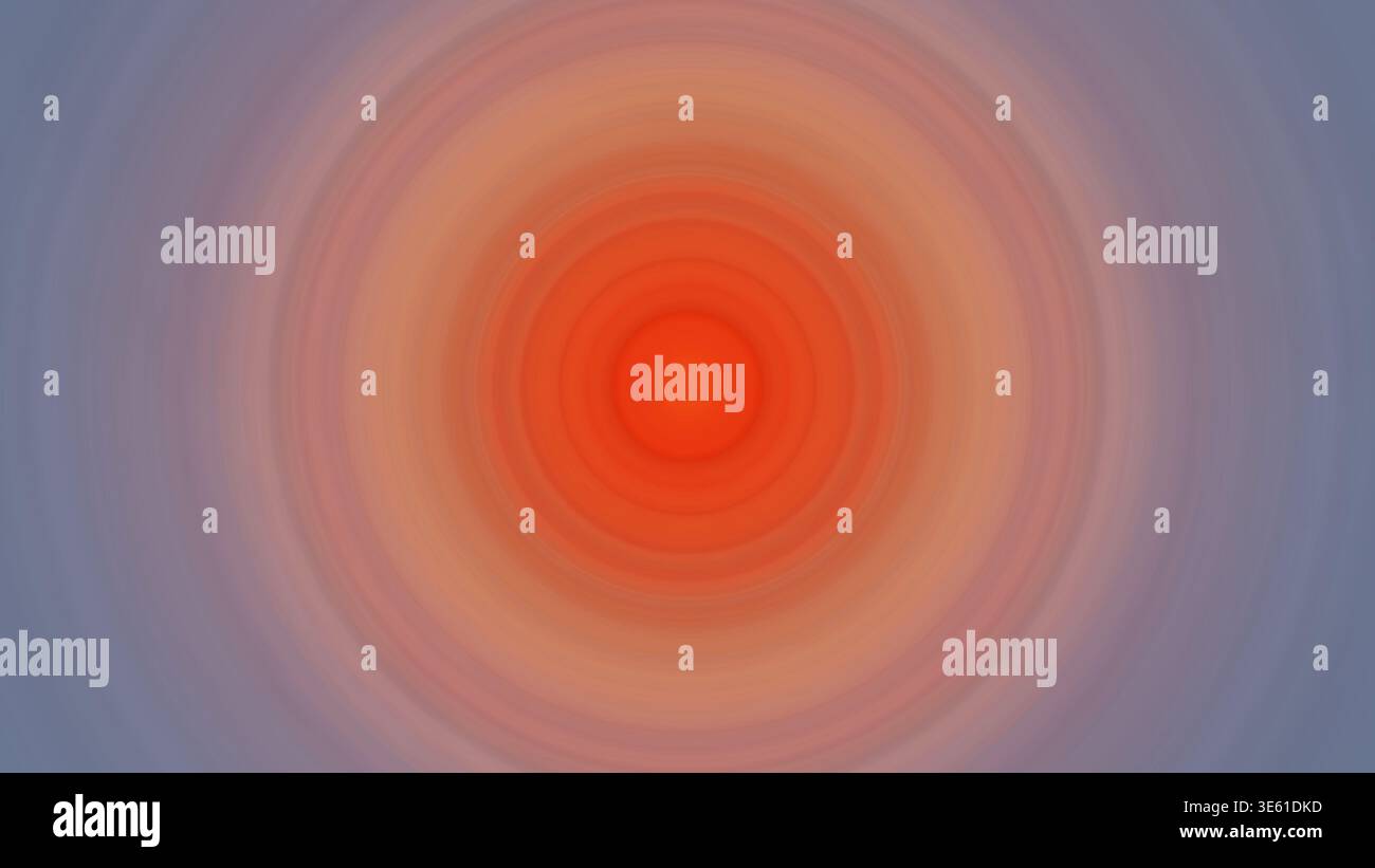 Abstract concentric circles creating a warm color gradient in a radial pattern Stock Photo