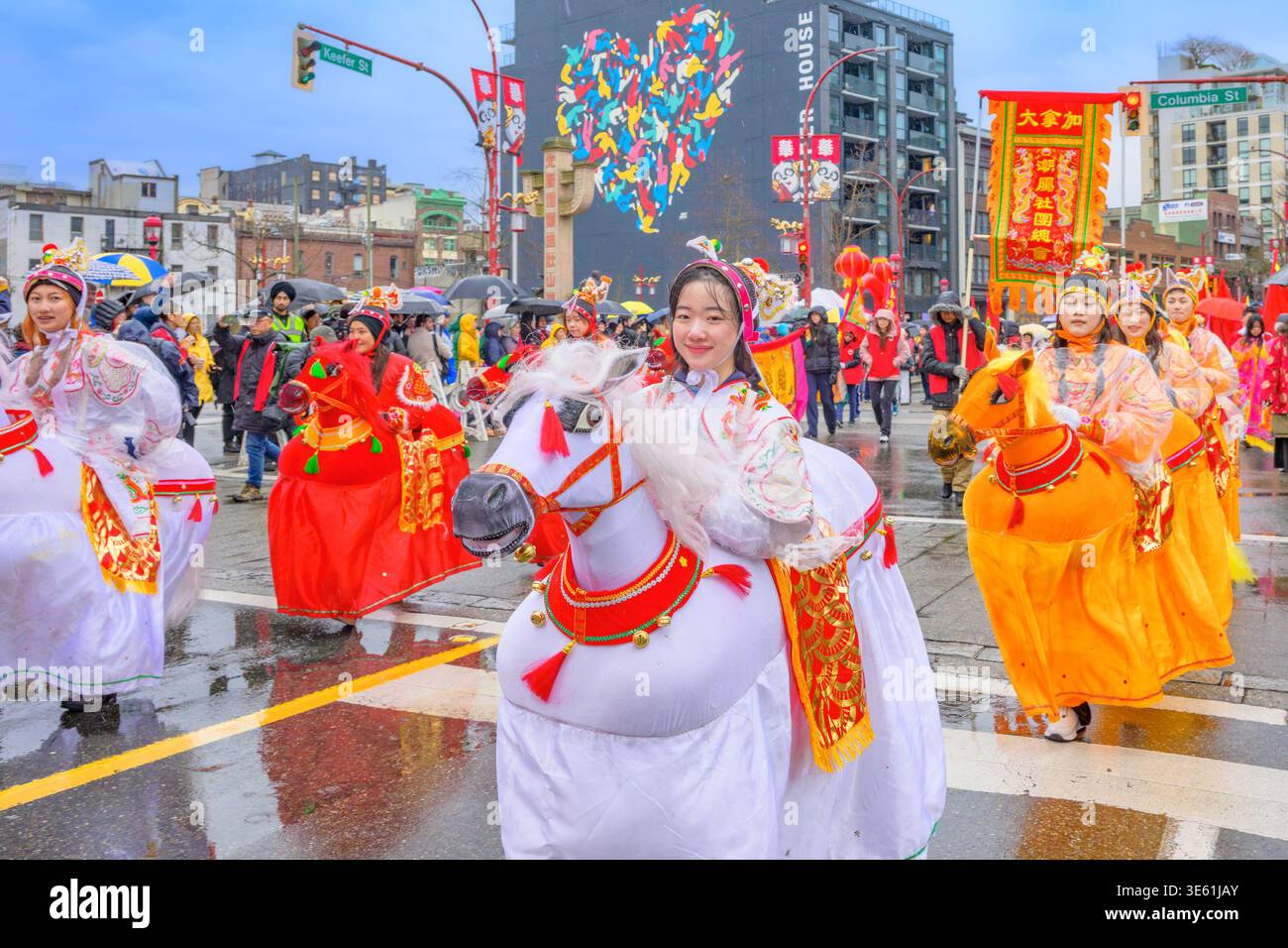 Year of the Horse, Chinese Lunar New Year, Celebration,  Parade, Chinatown, Vancouver, British Columbia, Canada Stock Photo