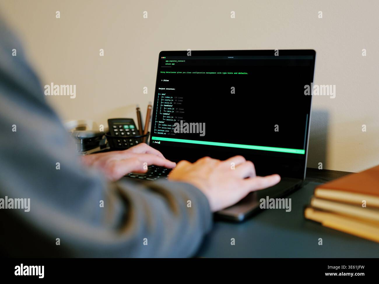 Middle Aged Man Turns Hacker in Hoodie After Using Vibe Coding Command Line Interface Artificial Intelligence Large Language Model Assistant Concept Stock Photo