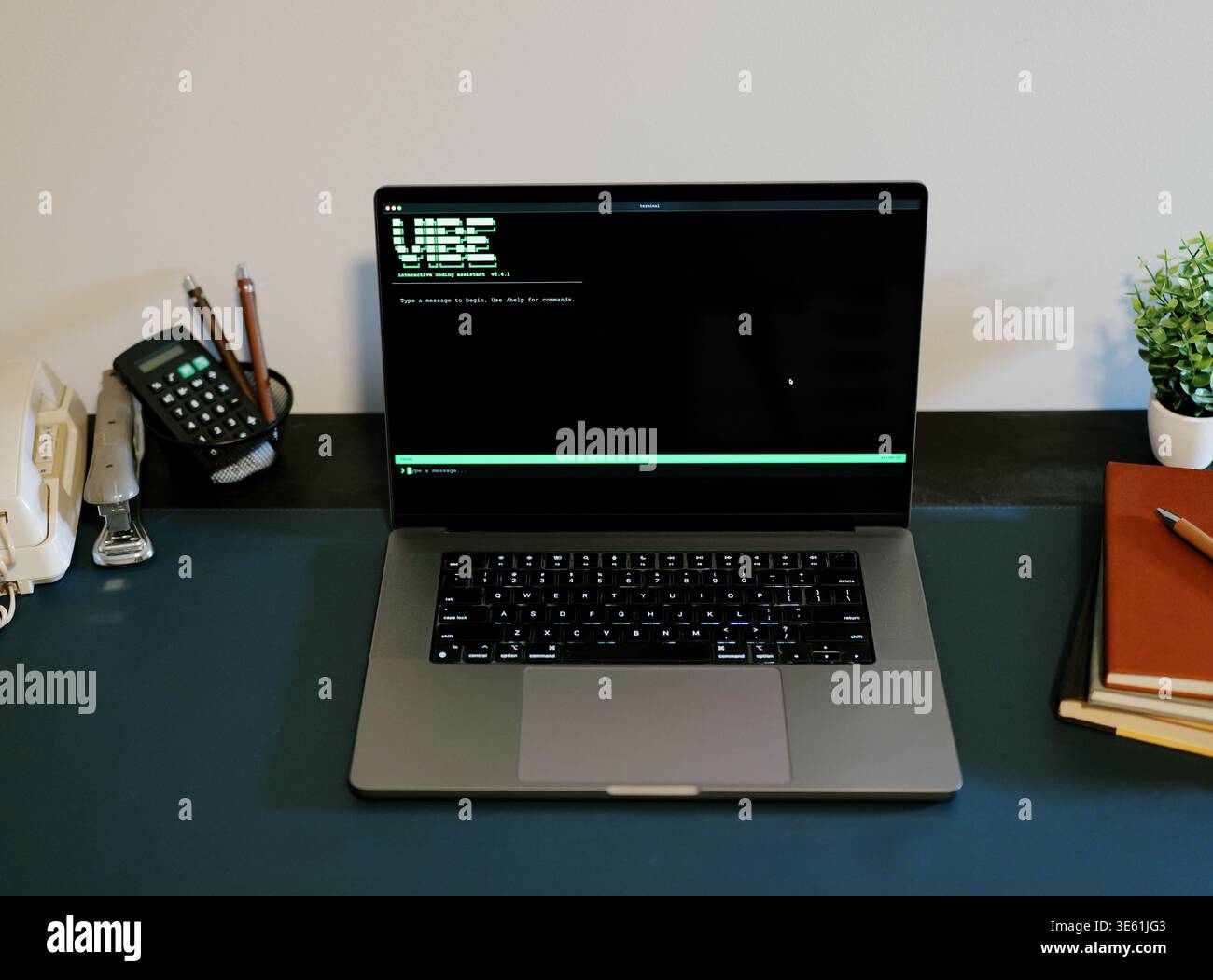 Middle Aged Man Turns Hacker in Hoodie After Using Vibe Coding Command Line Interface Artificial Intelligence Large Language Model Assistant Concept Stock Photo