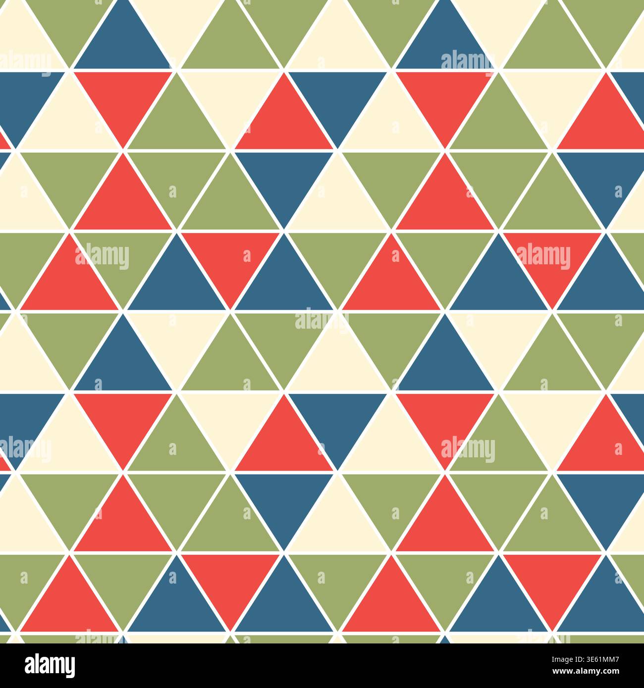 Seamless pattern with triangle decoranive art print. Polygonal rainbow mosaic background. Abstract vector illustration. Triangular graphic Simple Stock Vector