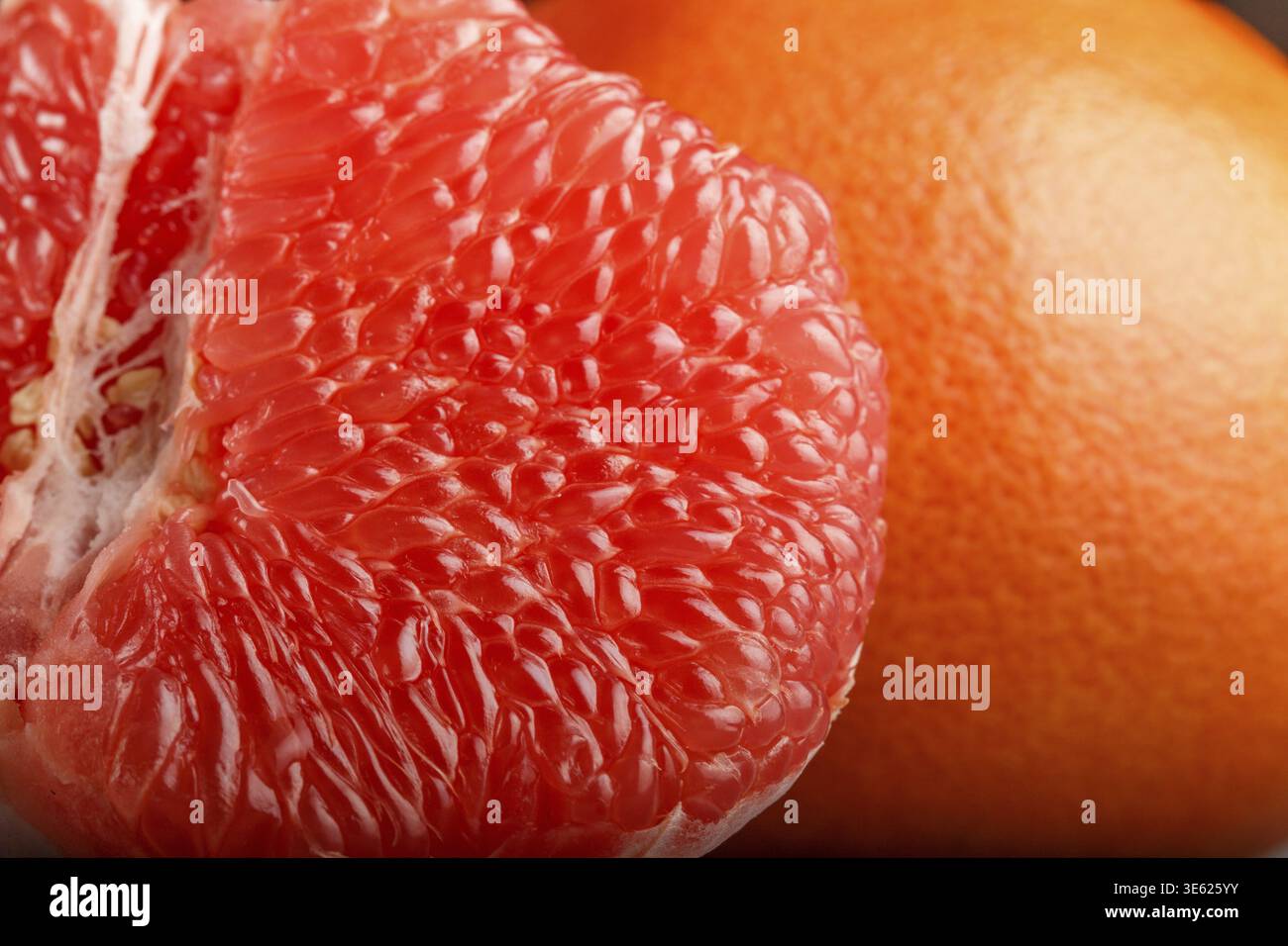 Juicy grapefruit close up. Selective focus Stock Photo