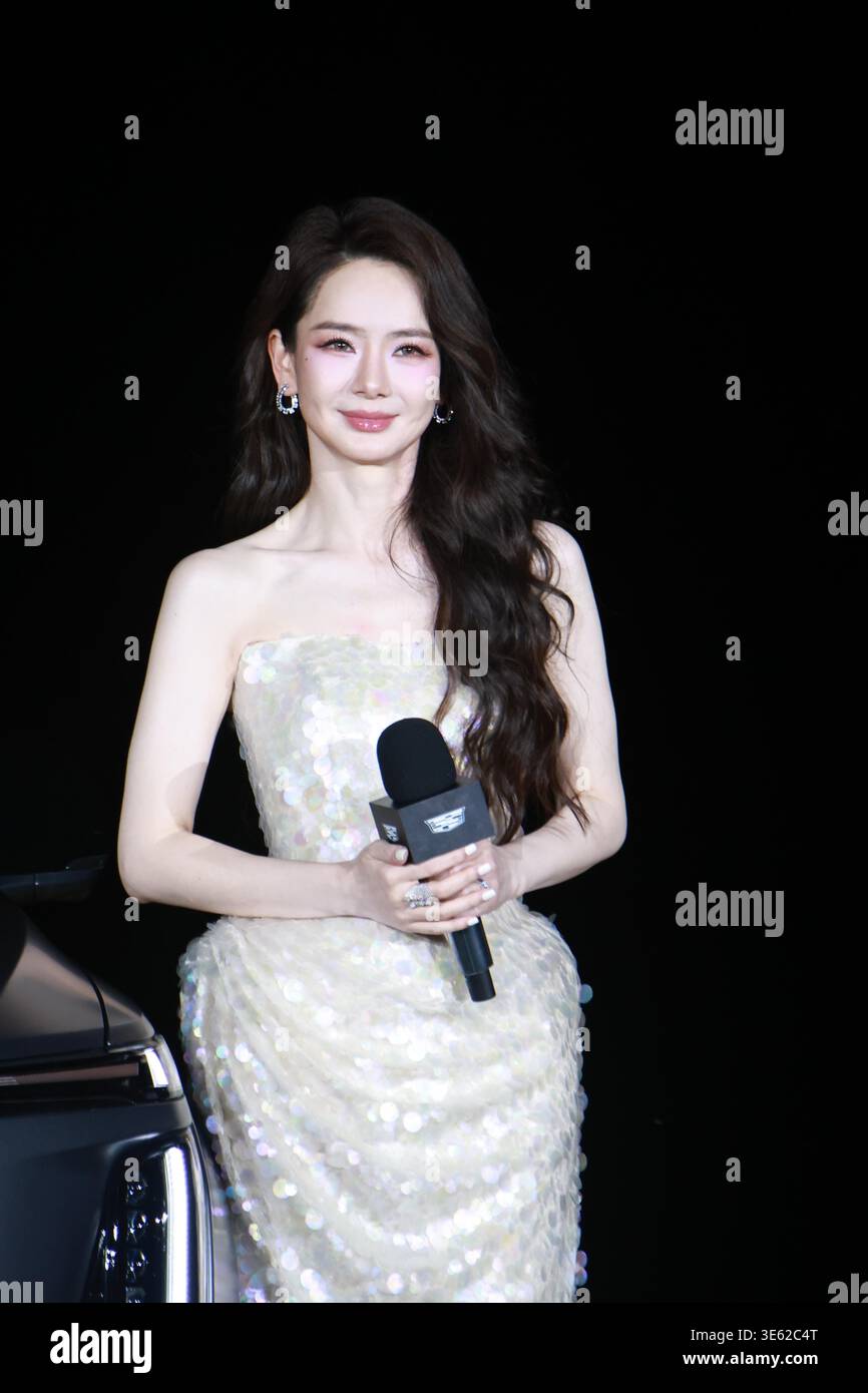 Chinese singer and actress Stephy Qi attends the Cadillac 2026 Spring ...