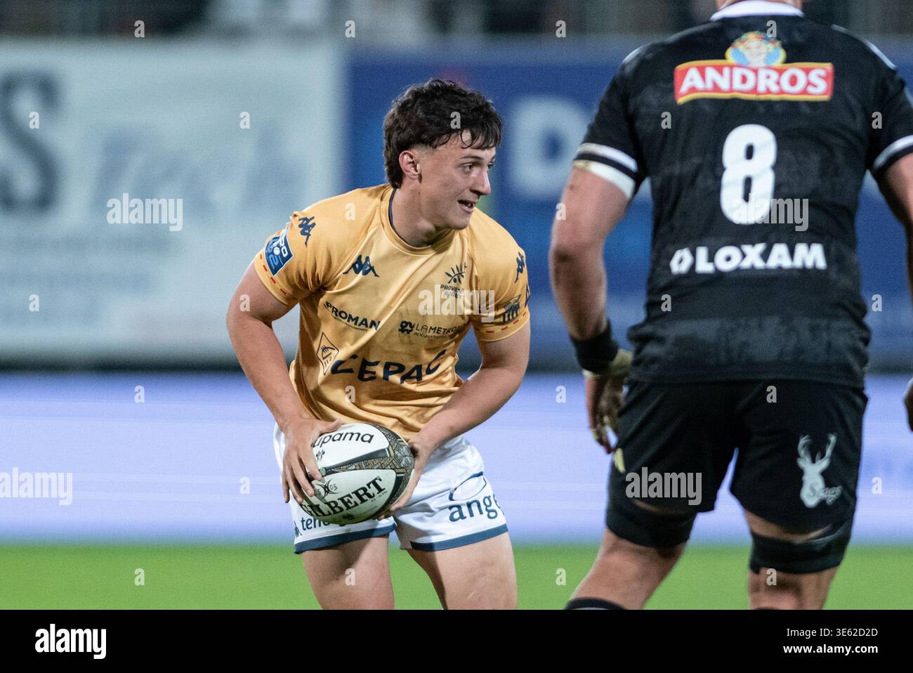 Tom Noble of Provence during the Pro D2 match between Brive and Aix-en ...
