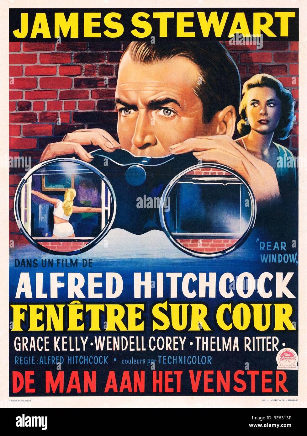 Rear window poster 1954 paramount hi-res stock photography and