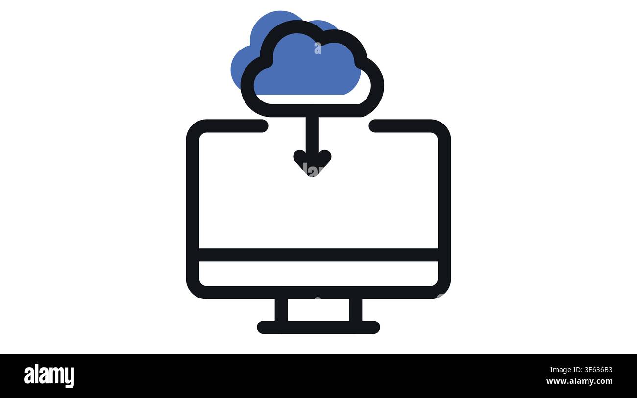 Cloud computing and data sync icon Stock Vector