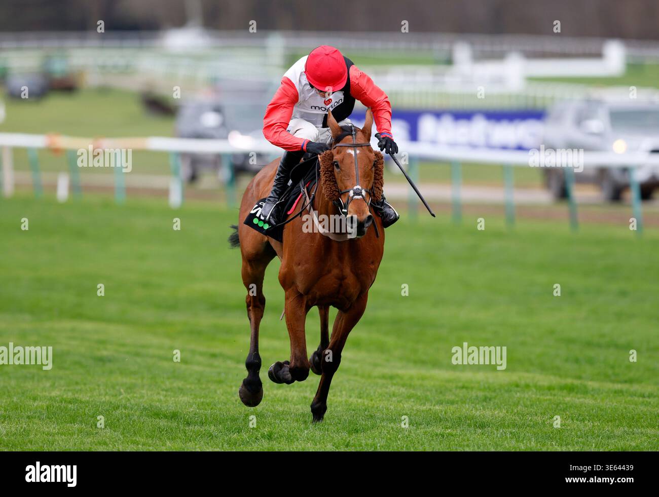 Peter Ridings Outlaw Peter ridden by Harry Cobden on their way to winning the Unibet ...