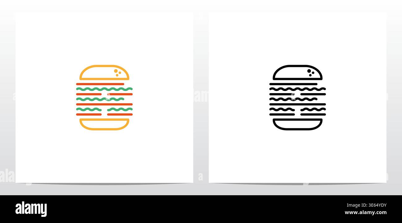Cheese Burger Letter Logo Design R Stock Vector
