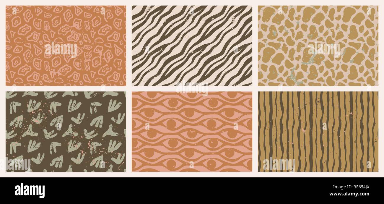Abstract seamless backgrounds. Organic shapes. Stock Vector