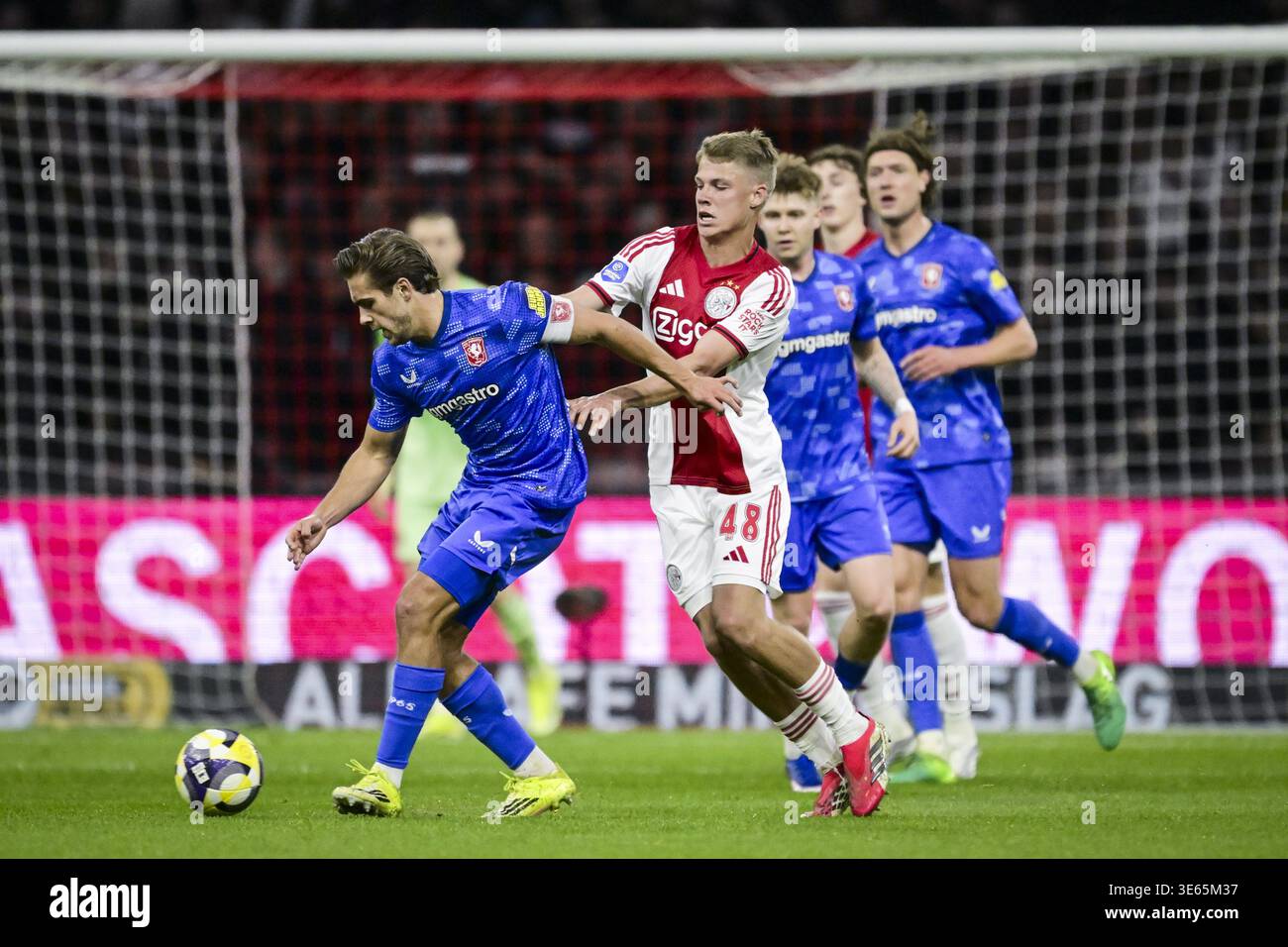 Van Rooij AMSTERDAM - (lr) Bart van Rooij of FC Twente and Sean Steur of AFC Ajax ...