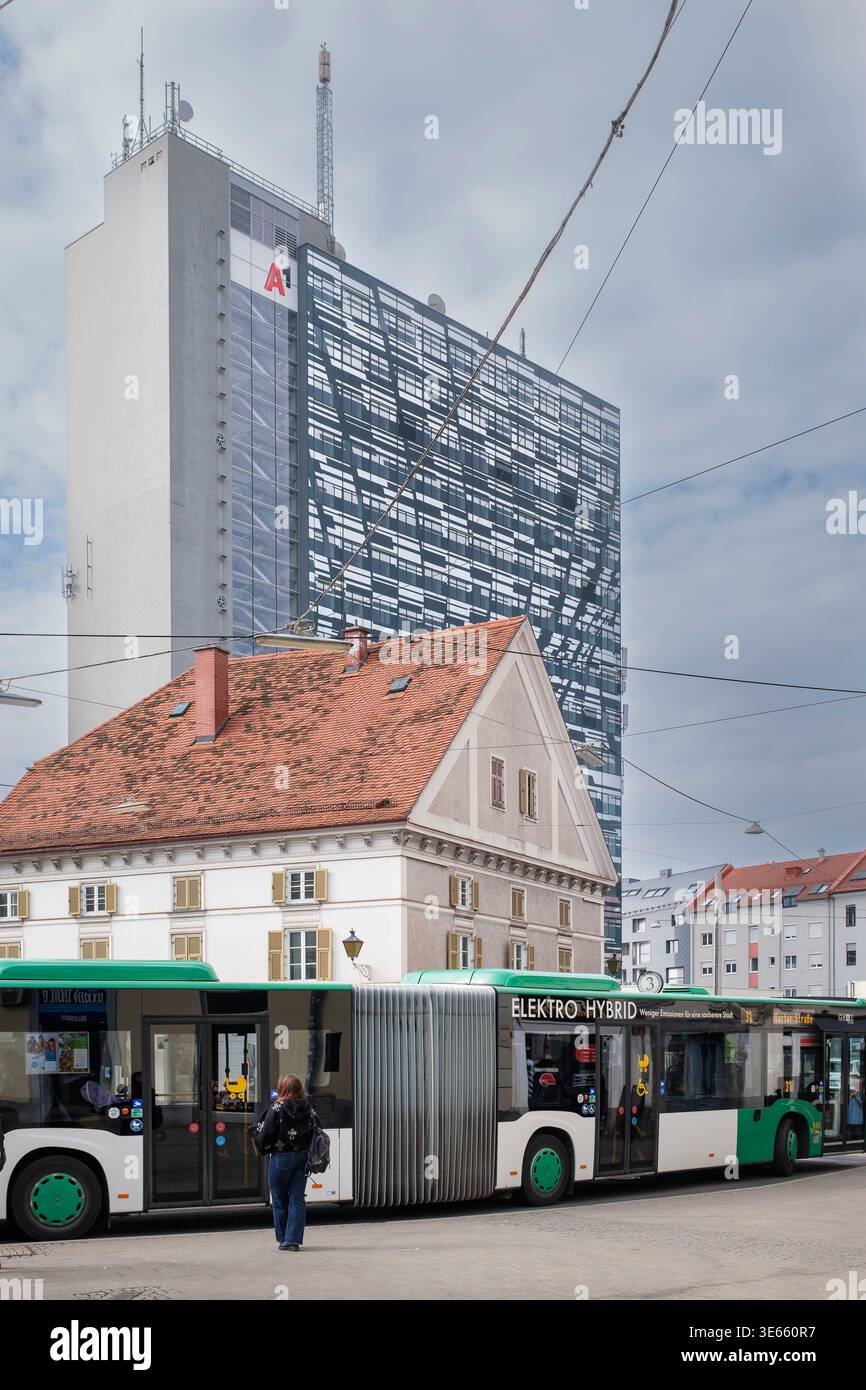 The building of the telecommunications company Telekom Austria in Graz, Styria. Stock Photo