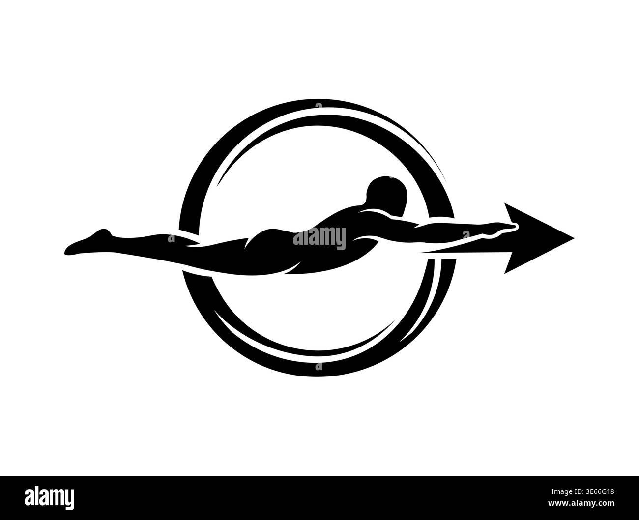 Freestyle swimmer underwater in Stock Vector Images - Alamy