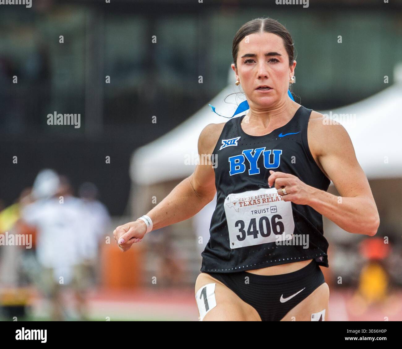 April 3, 2026: BYU Cougars sprinter Paje Rasmussen competes in the ...