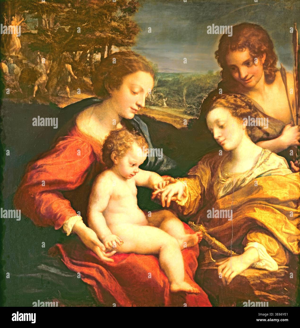 Correggio – The Mystic Marriage of Saint Catherine of Alexandria, c ...