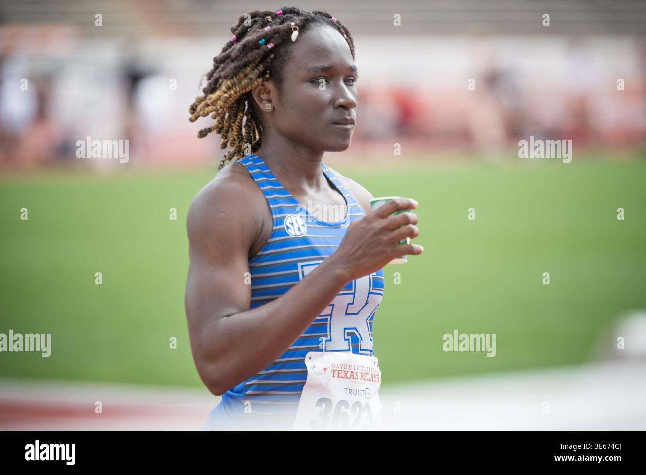 April 3, 2026: Kentucky Wildcats sprinter Naseera Efua Quansah competes ...