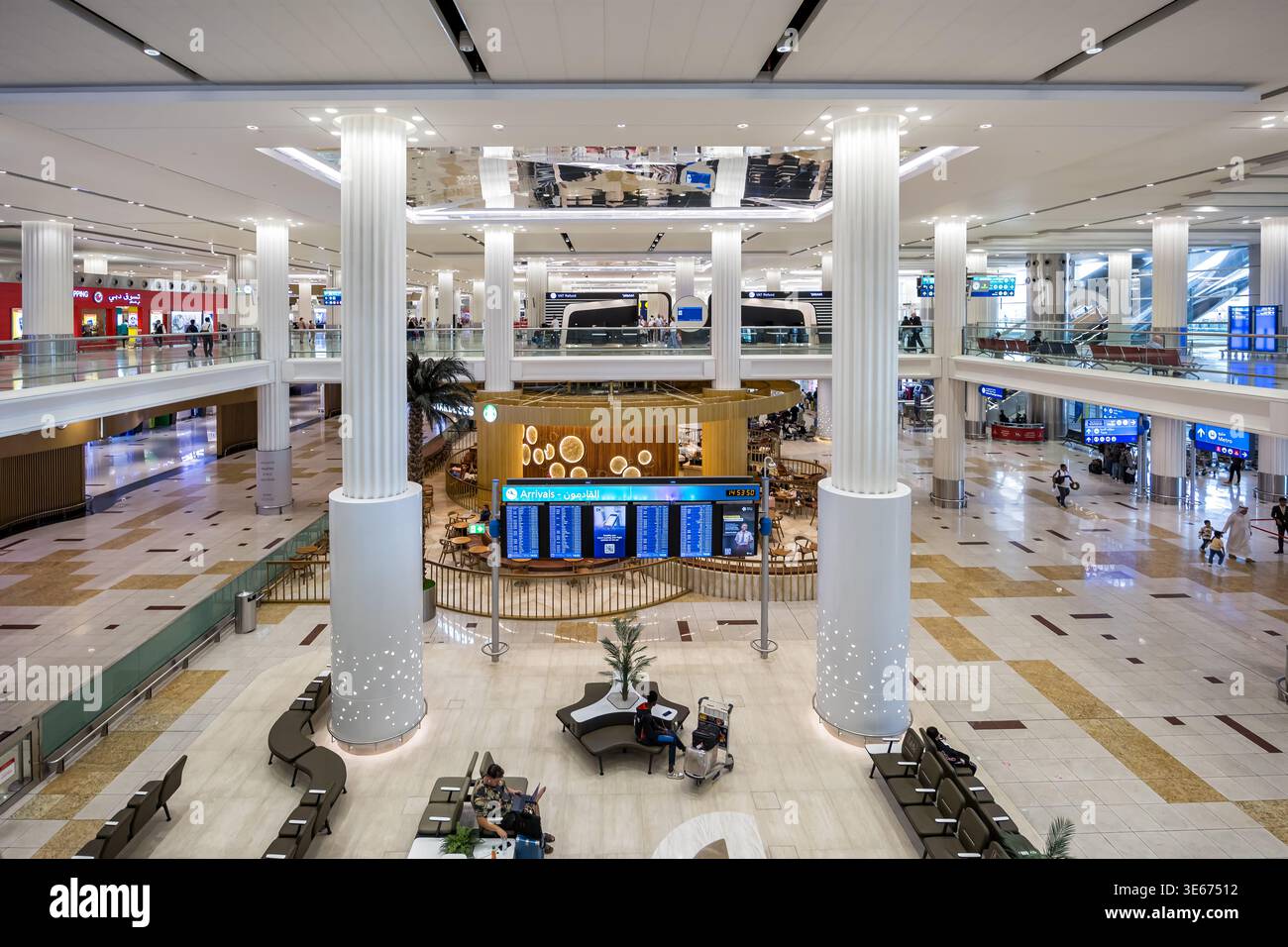 Dubai, United Arab Emirates - February 20, 2026: Terminal 1 of Dubai airport in the United Arab Emirates. Stock Photo