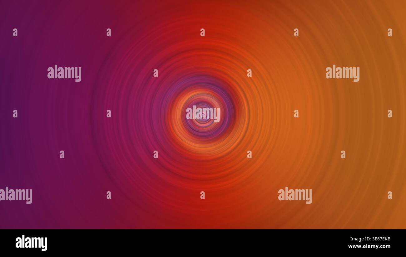 Abstract radial blur forming a vibrant concentric circle pattern and gradient Stock Photo