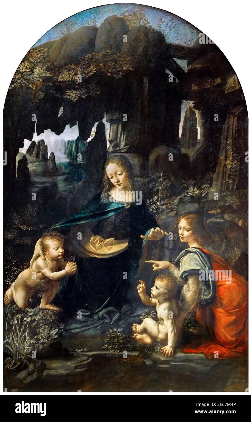 The virgin of the rocks da vinci 1483 hi-res stock photography and