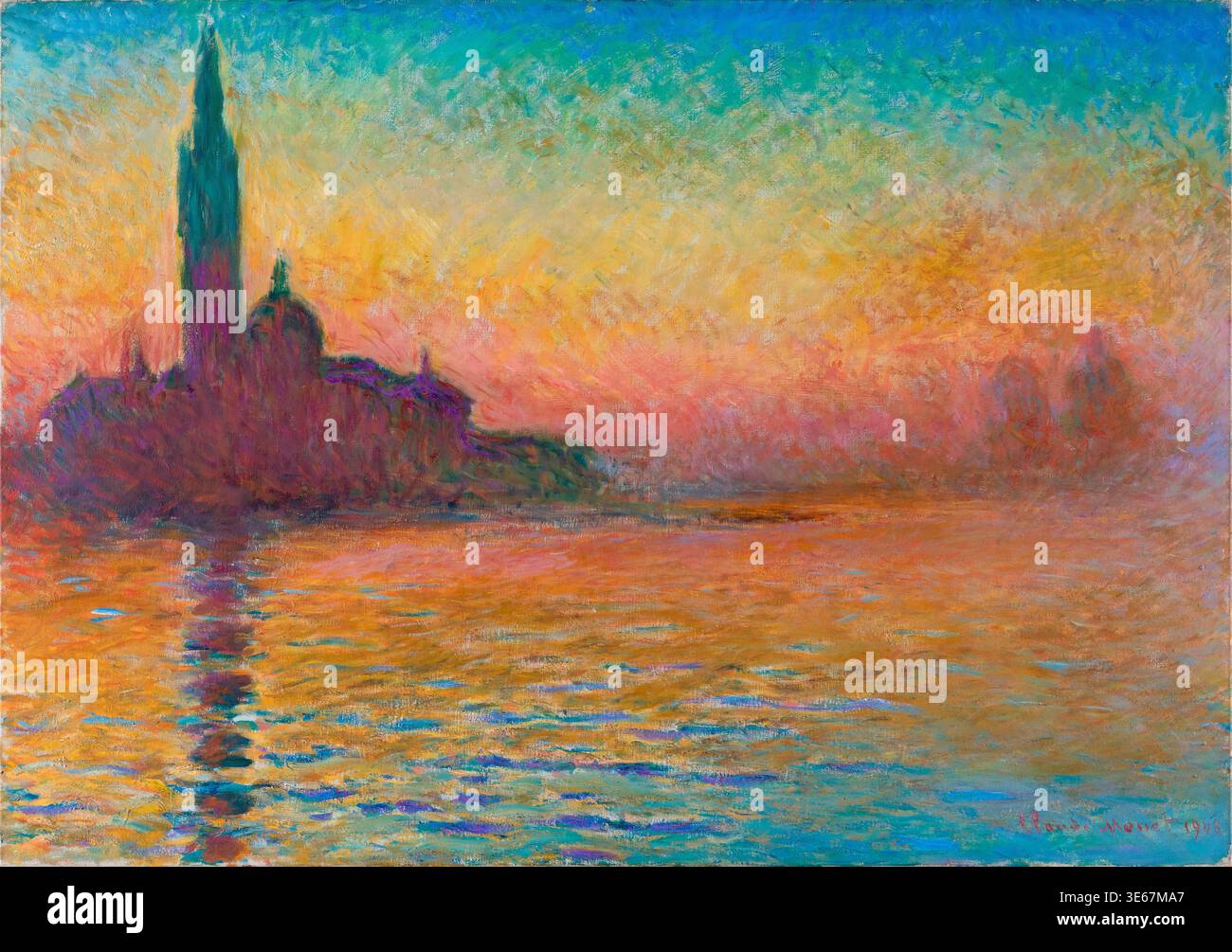 San giorgio maggiore at dusk monet hi-res stock photography and