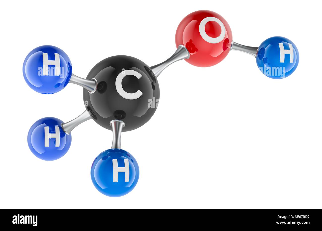 Methanol molecule ball stick model hi-res stock photography and images ...