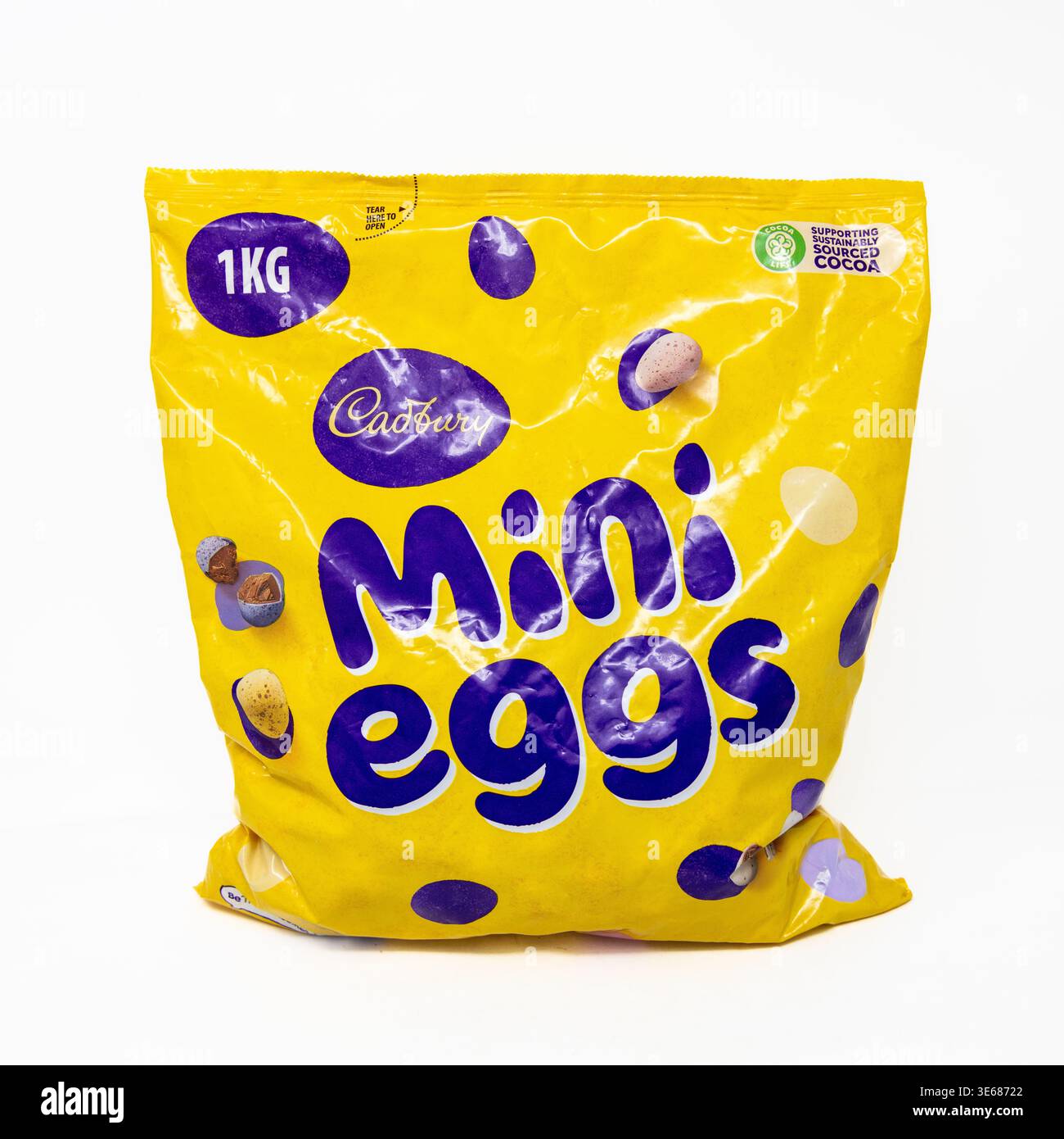 Cadbury Mini Eggs Chocolate Eggs Bag 1kg Stock Photo