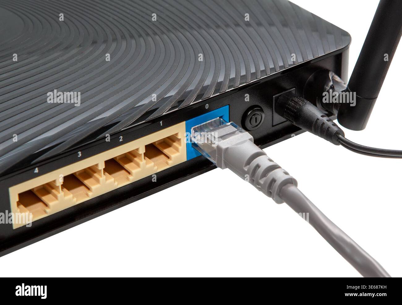Internet Router Outlet Network Ethernet wireless Router Hub. Ethernet computer network cable ...