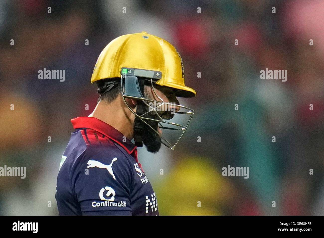 Royal Challengers Bengaluru's Virat Kohli reacts as he walks off the ...